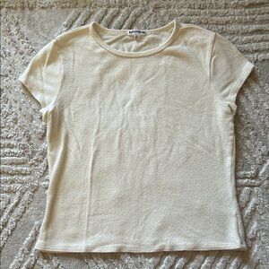 Reformation Soft Cream Short Sleeve Tee
